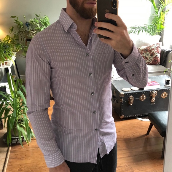 Express Other - 🍃 Light violet striped dress shirt